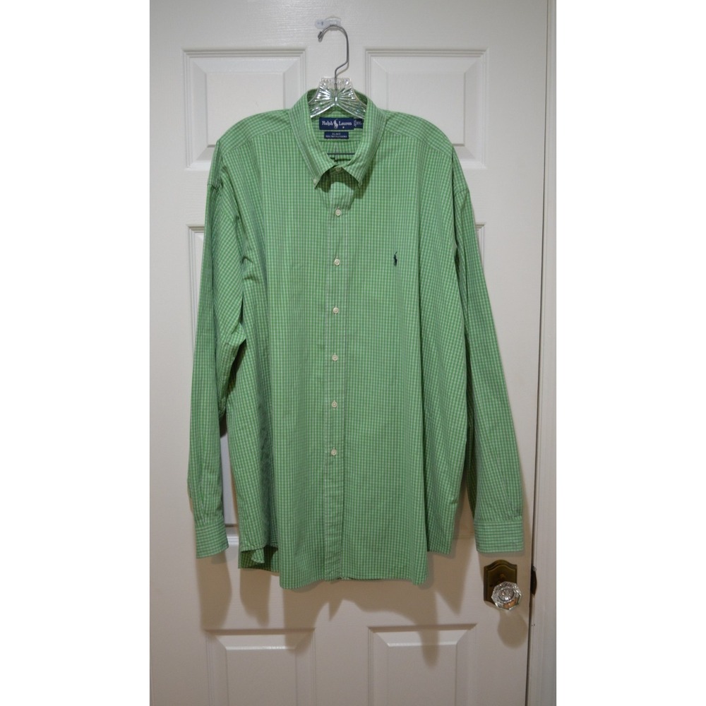Polo Ralph Lauren Men's 100% Cottom Blake Green Button Down Shirt, Size 2XL - Picture 2 of 7